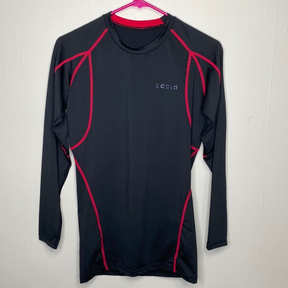 Men’s Medium TSLA Tesla MUD11 Cool Dry Long Sleeved Compression Shirt - Picture 1 of 3